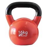 FIELDOOR ケトルベル 16kg PVCコーティング 音軽減 キズ防止 体幹トレーニング