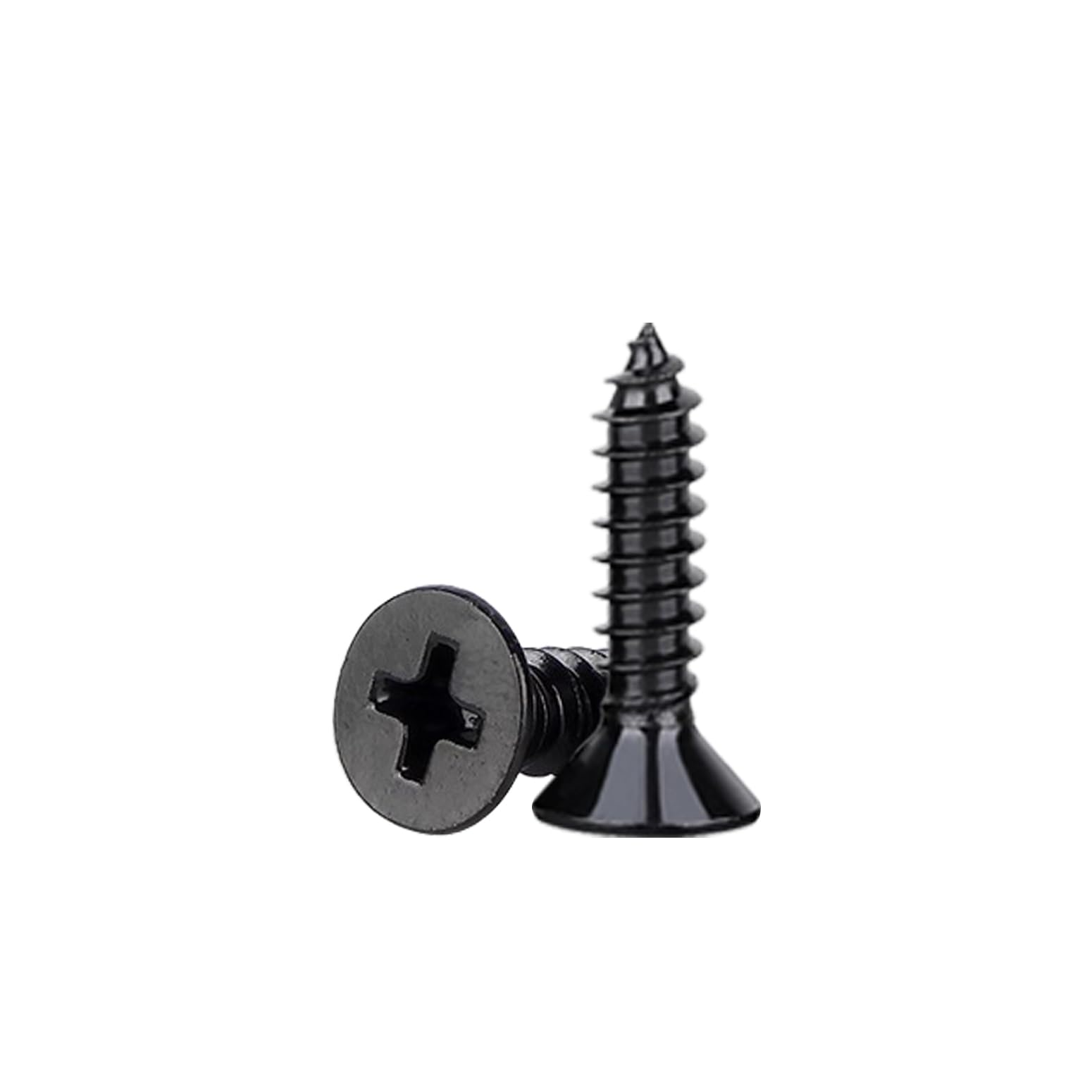 M3 x 16mm Wood Screws, Flat Head Screws for Wood, Carbon Steel Black Small Screw for Furniture,Woodworking, DIY Model Fixing (100pcs) โ image 1