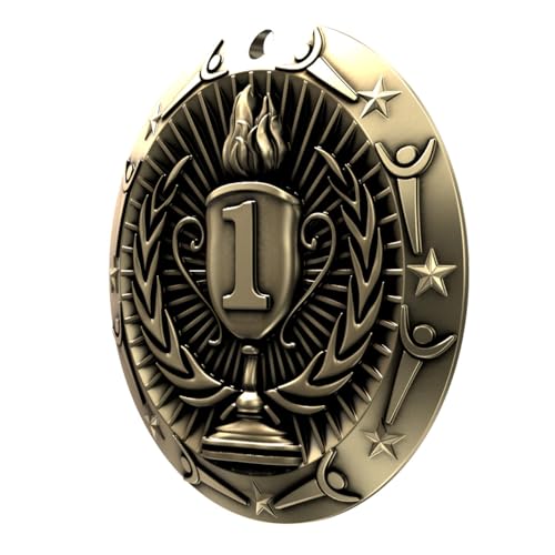 Decade Awards 1st Place Gold Medal - Large Medal | Olympic Award Medals with Stars & Stripes Neck Ribbon - Perfect for School Competitions, Kids, Students, Athletes & Scholars - Thumbnail 7