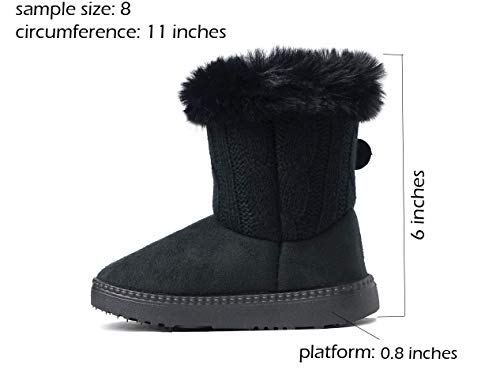 Image of REDVOLUTION SnowStar Snow Boots for Kids - Warm Winter Boots with Snowflake Print for Toddlers & Little Kids
