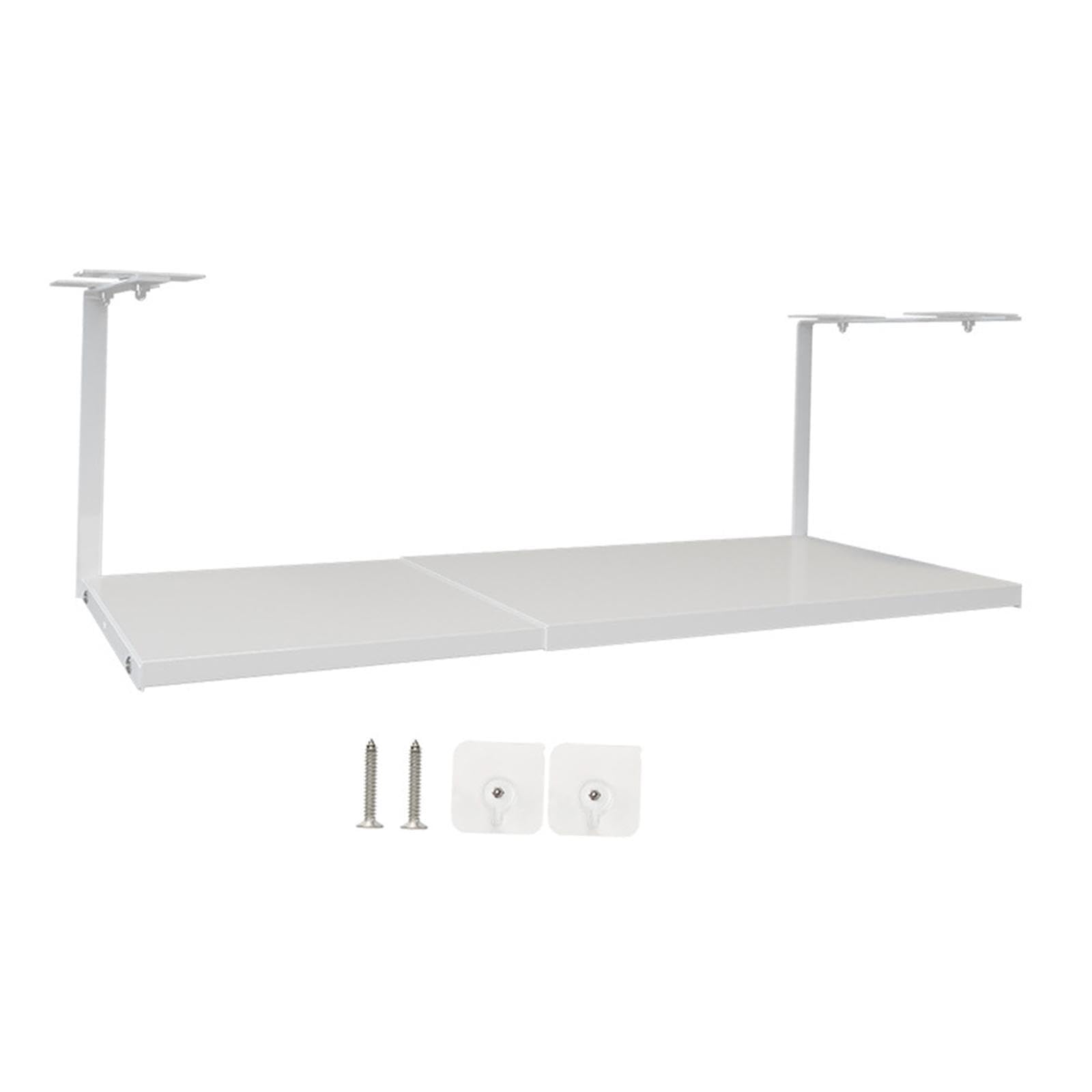 PIXZCSA Extendable Under Cabinet Storage Shelf With Hook Enhances Kitchen Organization System Effortlessly Is Solution To Bathroom Or Kitchen Gadgets Neatly, White