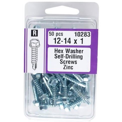 Tornillos autoperforantes hex washer #12 x 1 pulgadas 50 un