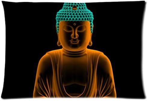 buddha wallpaper buddhist statue laughing lord Zippered Pillow Cases Cover 20x30 Inch