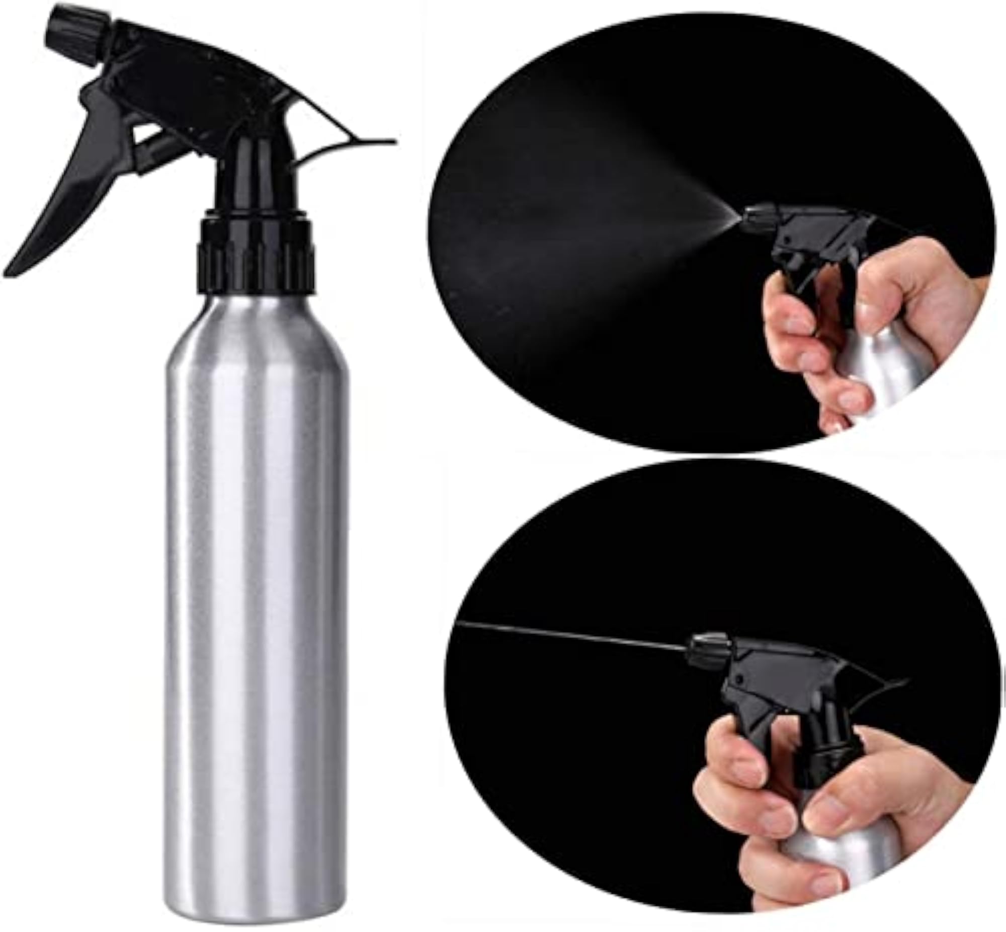 H2O Water Spray Bottle, Aluminum Sprayer 250ml
