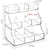 MyGift 3 Tier Tea Rack, Tea Bag Organizer Holder Countertop, Modern Wall Mount Teabag Storage Rack Display for Kitchen, Coffee Station, Bar, Clear Acrylic