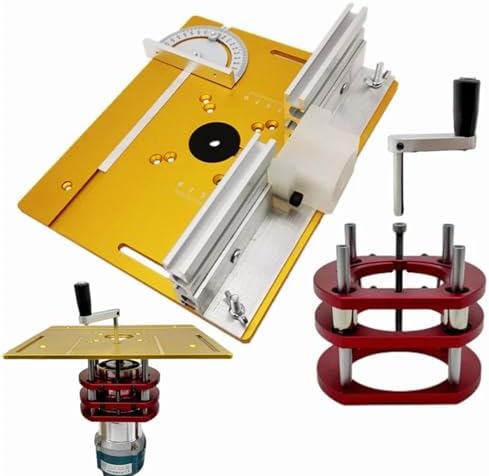 Aluminum Router Lift & Table - Versatile Woodworking Router Table with Engraving Machine Workbench, Durable Base Support, Perfect for DIY Projects (Silver)