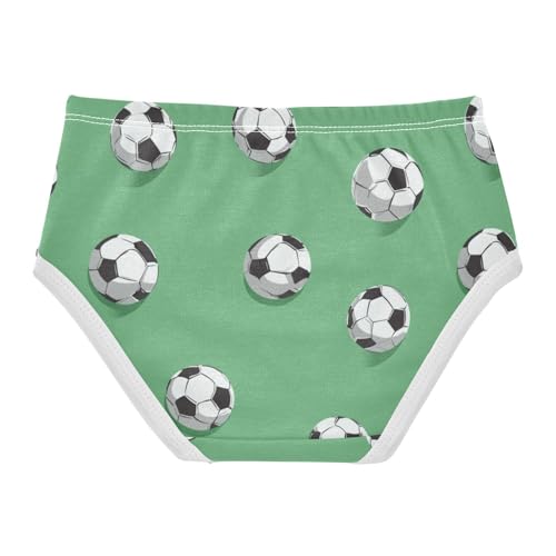 ZZKKO Soccer Sport Football Girls Underwear Toddler Panties for Girls Comfort Brief Size 2-8T2