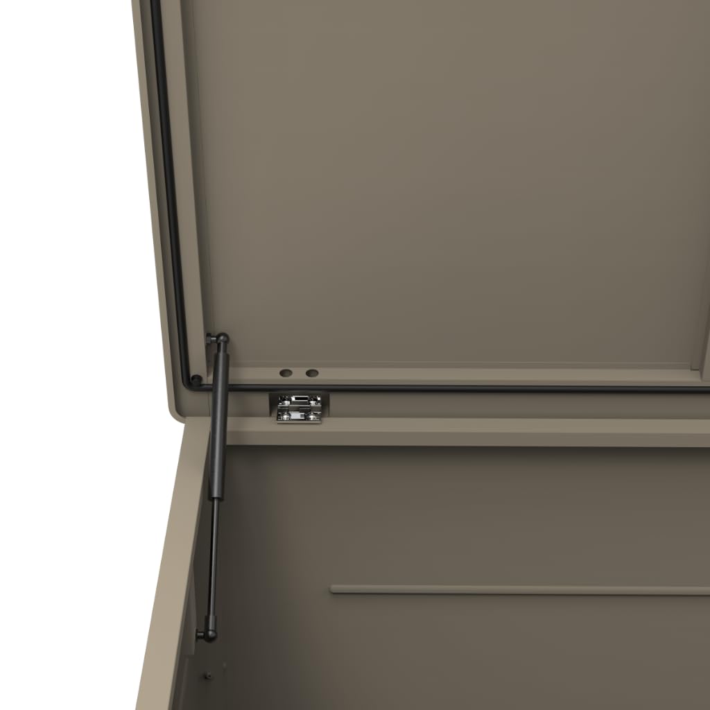 Coffre de Jardin 800L Taupe | Rangement Extérieur, Acier Galvanisé