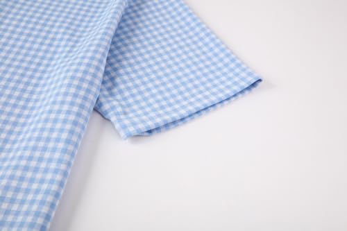 Alex Vando Mens Check Golf Shirt Contrast Rib Collar Short Sleeve Polo Shirts for Men,Blue/WhiteXL by Alex Vando - Used condition - Image 2