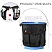 Nagpew 5 Gallon Bucket Tool Organizer, Adjustable Bucket Storage Bag with Mesh Compartments, Durable Black Garden Tool Caddy Swivel Seat Pouch for Ice Fishing, Car Cleaning, Hiking