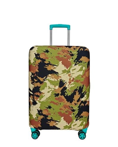 Image of Printed Polyester Suitcase Cover Stretchable Luggage Protector Trolley Bag Cover Travel Accessory (Fogi Malti-M)