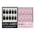 Harry PotterTM x Glamnetic Press-On Nails Bundle - DementorTM & Think Pink | Medium Almond Fake Nails with Smoky Black Gradient Tips, Officially Licensed | Light Pastel Pink Short Oval Fake Nails | Dura