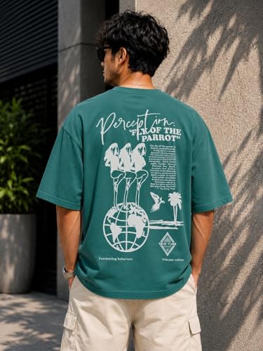 Image of ColorChakra Oversized Tshirt for Mens Down Shoulder Loose fit t-Shirt Men Oversize t-Shirt M to 4XL
