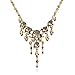 JAJAFOOK Fashion Multi-Level Pirate Skull Tassel Charm Necklace Collar Bib for Women