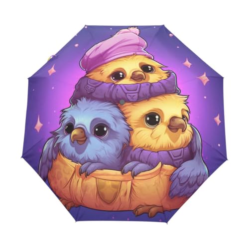 Parapluie de plage violet mignon et compact pour les vacances des filles