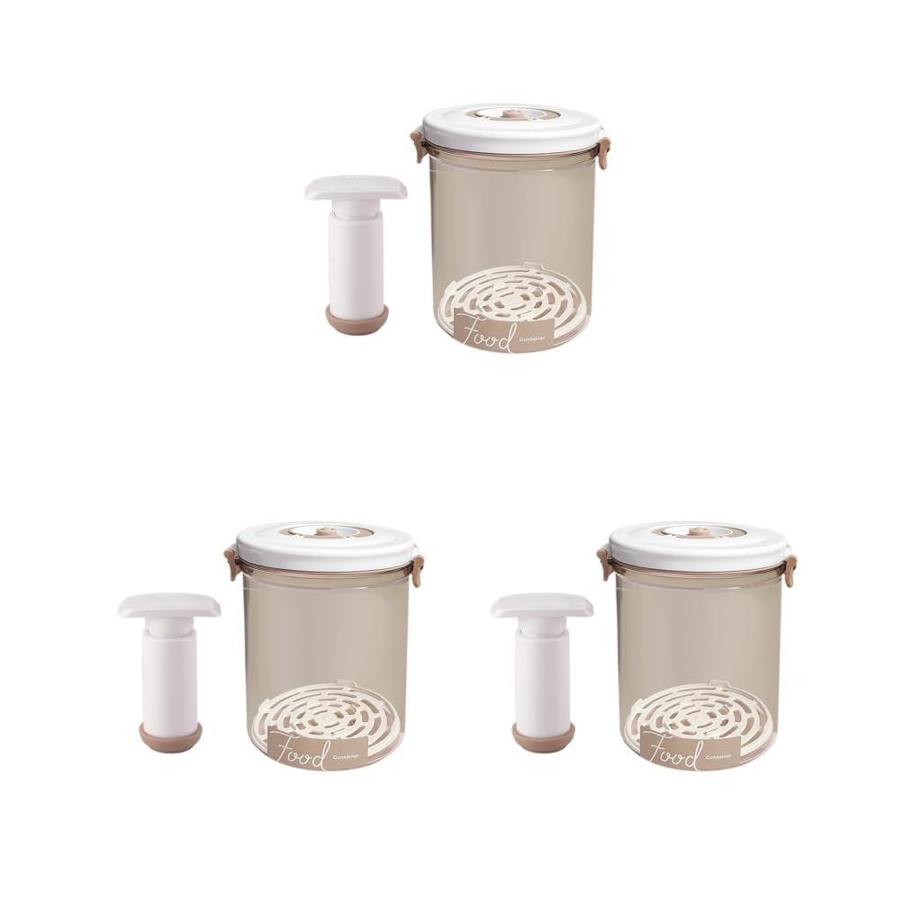 Set di 3 contenitori sottovuoto per alimenti per la preparazione dei pasti, per verdure e frutta, 1,45 l