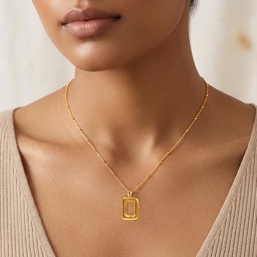 Image of Rubans Demi Fine Stainless Steel Alphabet Pendant CZ Gift for Women & Girls
