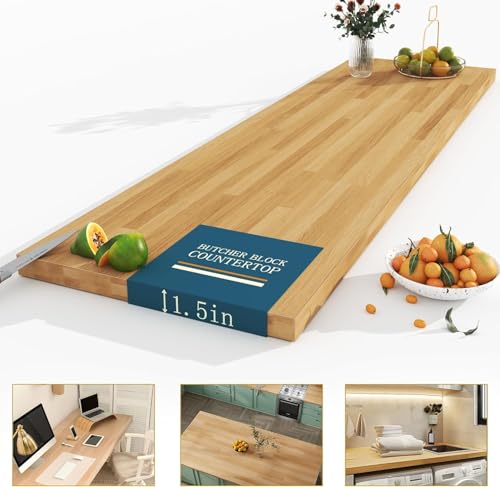 Comparison: Best Stain For Birch Butcher Block 10 Koby Home 8ft 1.5" Butcher Block Countertop, Unfinished Solid Birch Wood DIY Size Long Wooden Board for Kitchen Island Table Top Washer Dryer Workbench, 98x25 inch 1.5 Thick