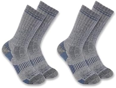 Carhartt mens Midweight Synthetic-wool Blend Sock 2 Pack Socks (pack of 2)