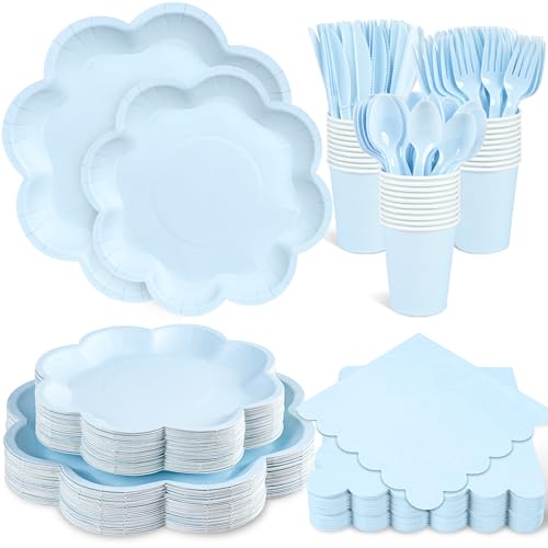 350-Piece Light Blue Party Set