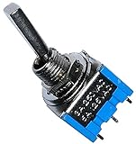 Aerzetix - Switch Kippschalter SP3T ON-OFF-ON 3A/250V 3 Positionen