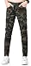 Plaid&Plain Men's Camo Stretch Skinny Jeans Slim Tapered Biker Jeans Camo-Green 33