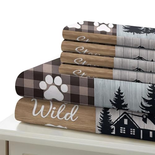 Parure de lit king size 220x240 cm aquarelle florale en microfibre douce - 7