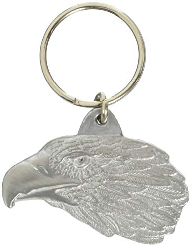 Siskiyou KR97 Free Form Eagles Head Antiqued Key Chain Gray, One Size