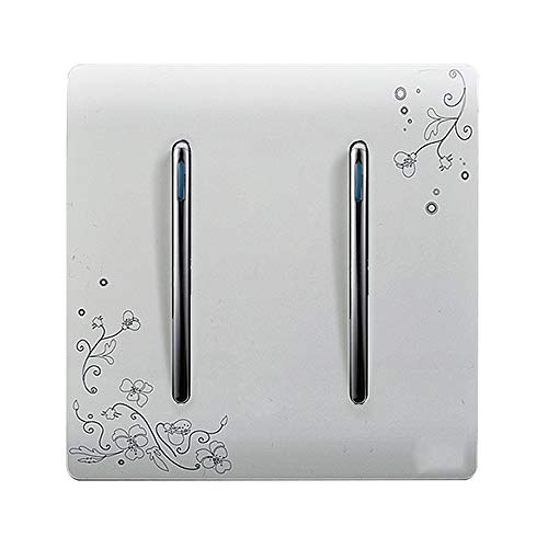 ROZIN Interruptor De Encendido/Apagado De Pared De Moda Cosmall 1/2/3/4 Gang 1 Way Marfil Blanco Breve Arte Tejer Interruptor De Luz AC 110~250V,2 Gang 1 Way