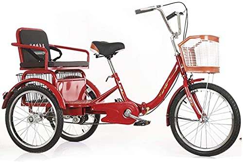 Triciclo Carga Adulto 20" con Asiento Ajustable y Canasta Grande miniatura 1
