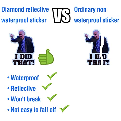 200Pcs Did That Biden Stickers and 10Pcs Lets Go Brandon Sticker, Funny Humor Sticker Decal for Gas Pump, Car Window Glass, Bumper, and Any Smooth Surface (Blue) - Thumbnail 7