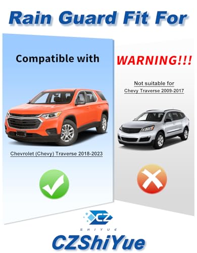 Déflecteurs de fenêtre extra durables Chevrolet Traverse 2018-2023 ventilation