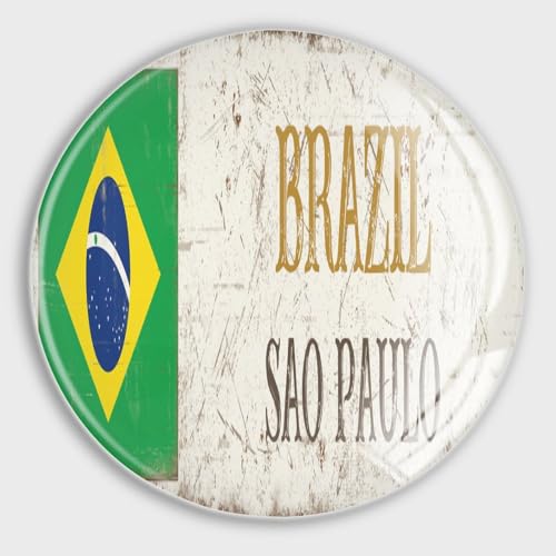 Brasil Sao Paulo - Imán de cristal para nevera, imanes fuertes para pizarra, oficina, cocina, escuela