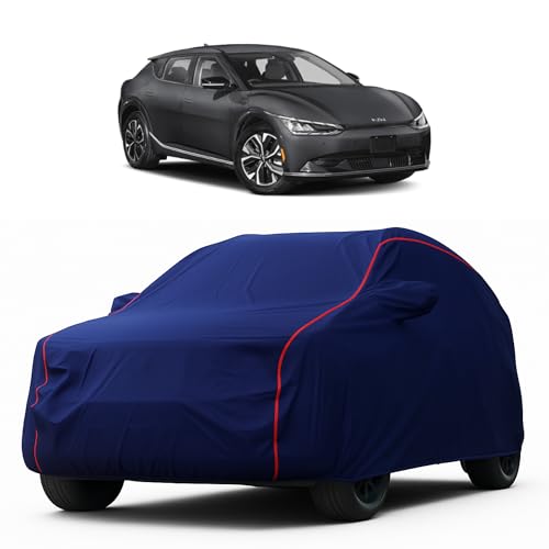 Image of Heavy-Duty Car Cover for Compatible with Kia EV6 (2022 to 2025 All Models) Deluxe Car Protection Cover - Waterproof & UV-Resistant All-Season Exterior Protection