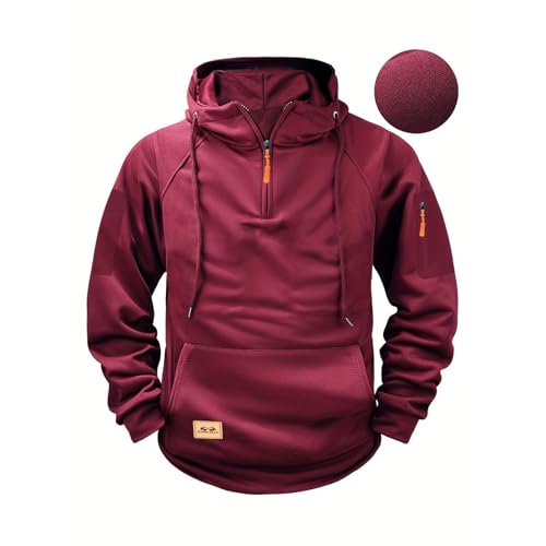 Men Warm Drawstring Hooded Pullover Casual Lightweight Sweatshirt 2025 Fall Winter Oversized Hoodies Tracksuit2