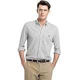  Ralph Lauren Camisa Oxford Slim Fit (L, Light Ash)