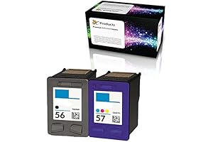 Premium Ink Cartridge Replacement for HP 56 HP 57 (1 Black and...