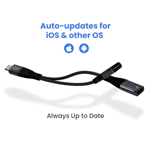 Image of 2 in 1 Type C Audio & Charging Adapter | USB C to Dual Type C Connector | 60W PD Fast Charging + Music & Call Support | Aluminum Alloy & Braided Cable | USB-C Headphone Adapter with Carry Pouch