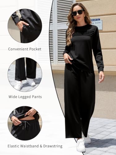 Image of Women Winter Two Piece Lounge Sets Long Sleeve Casual Travel Fall Outfit