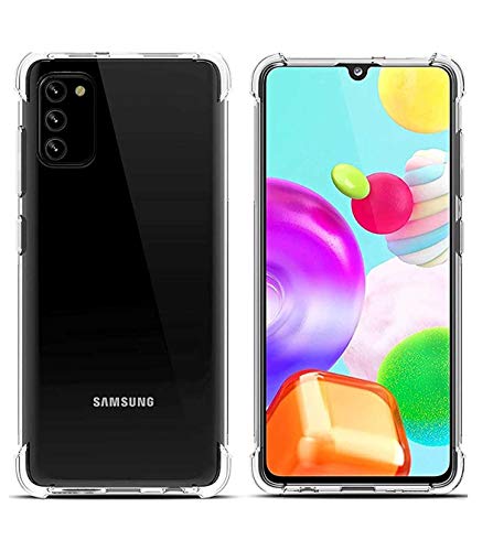 Image of Soft Flexible Silicone Back Cover Compatible with Samsung Galaxy M02s, Transparent Case + Screen Guard