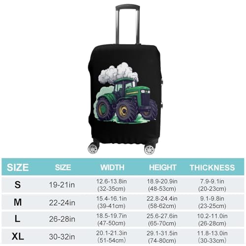 Tractor Green Luggage Cover Suitcase Protector Travel Baggage Covers for Men Women L2