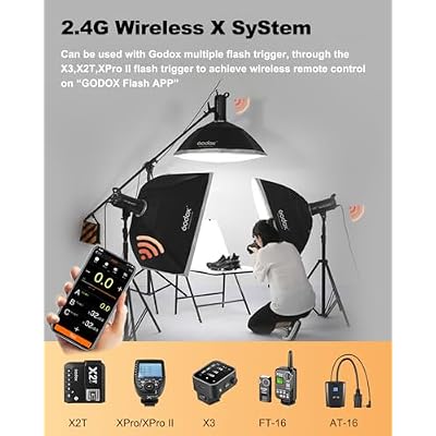 2pcs SK400IIV Studio Light for Photography Kit,800Ws Strobe Flash Light with Stands,Bowens Mount Softbox,Reflector,GN65 2.4G X System with 10W Modeling Lamp for Wedding,Portrait Product Photography
