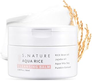 【S.NATURE/エスネイチャー】AQUA RICE CLEANSING BALM アクアライス クレンジングバーム 90ml/しっとりとした洗浄効果/ダブル洗顔不要/肌のpHバランスを考慮/軽やかな使い心地/角質ケア/黒ずみケア/毛穴