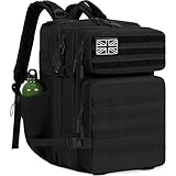 OUUTMEE Military Tactical Backpack with Bottle Holder(40L/45L), MOLLE Rucksack for Men & Women, Army Assult Camouflage Hunting Daypack 3 Day Bug Out Bag Laptop Bag for Hiking, Travel, Camping