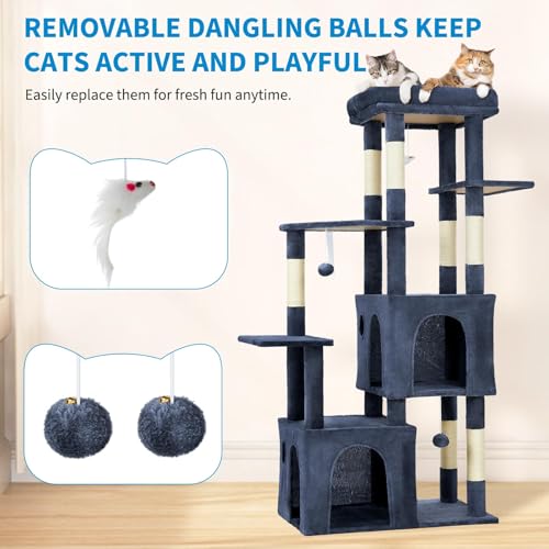 Árbol para gatos multi-nivel 61" para gatos grandes interior miniatura 2