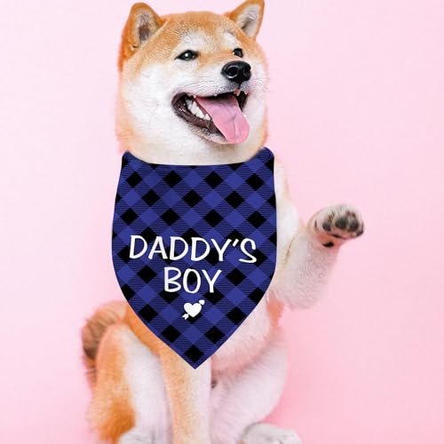 Fathers-Day-Dog-Bandanas-Reversible-Daddys-Boy-Pet-Scarf-for-Boy-Dogs-Dual-Layer-Design-2-Pack-Love-Daddy-Holiday-Puppy-Dog-Kerchief-Gifts - Cucciolini Doodles   Fathers-Day-Dog-Bandanas-Reversible-Daddys-Boy-Pet-Scarf-for-Boy-Dogs-Dual-Layer-Design-2-Pack-Love-Daddy-Holiday-Puppy-Dog-Kerchief-Gifts