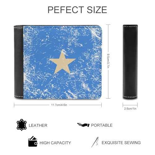 Somalia Vintage Flag Fashion Bifold Wallets for Men Women Slim & Thin Credit Card Holder Wallet Purse2