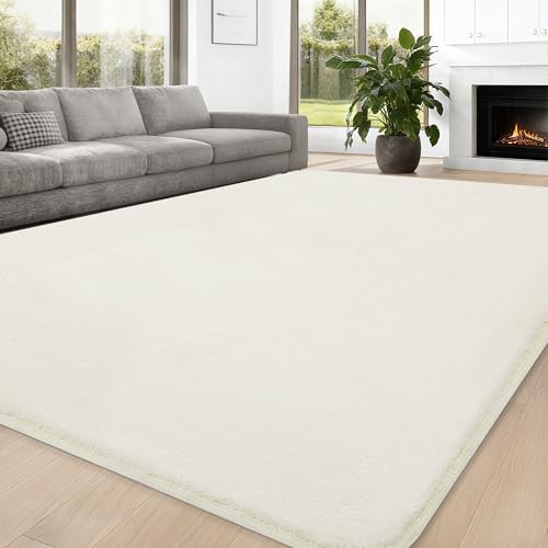 JOJOSEE Carpet Rugs Living Room Large Area Rug Milk White 160 X 230cm