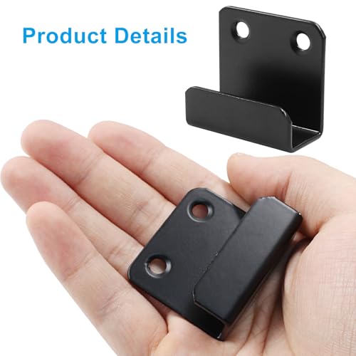 Image of Black Tile Display Wall Hanger, 6 Pack, 15mm Inner Width | Stainless Steel