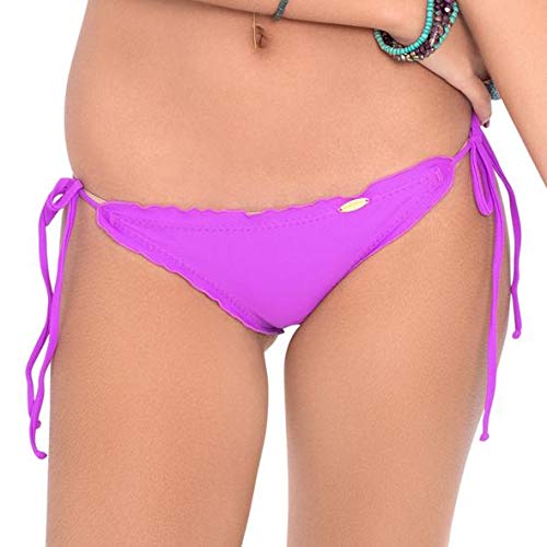 Luli Fama Cosita Buena - Wavey Brazilian Tie Side Ruched Back-DCC - XS/Purple Ocean